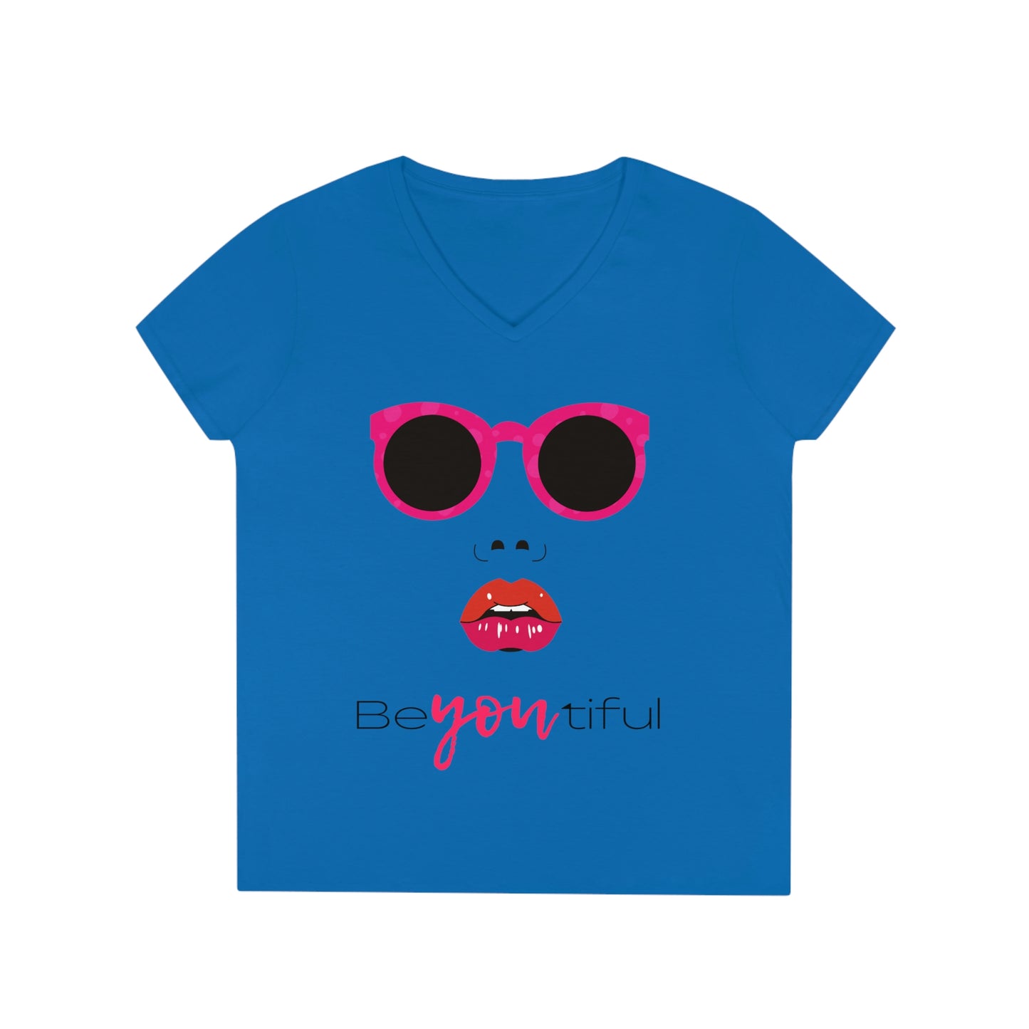 Be You Tiful Beauty Ladies' V-Neck T-Shirt