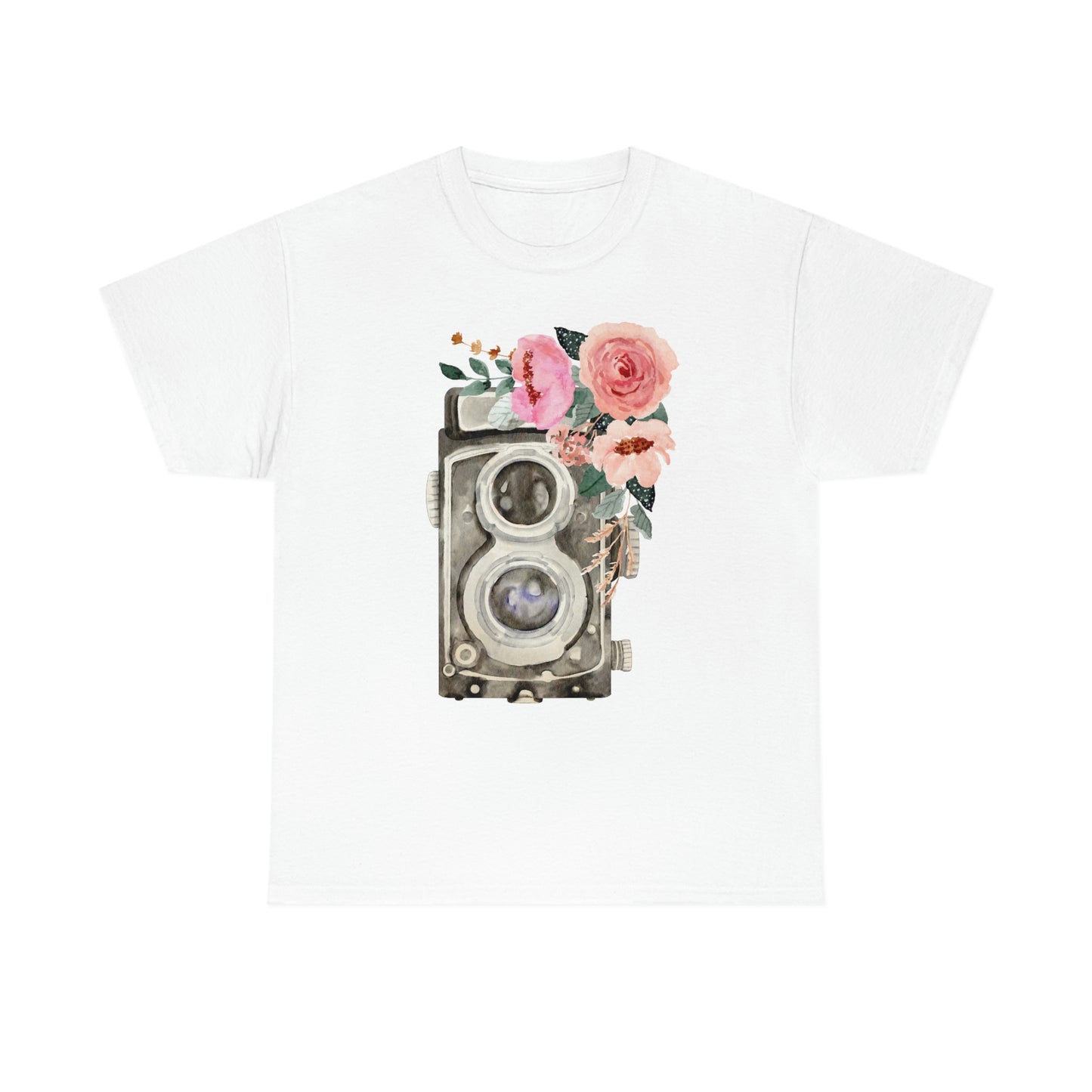 Vintage blooms 30s Camera Unisex Heavy Cotton Tee