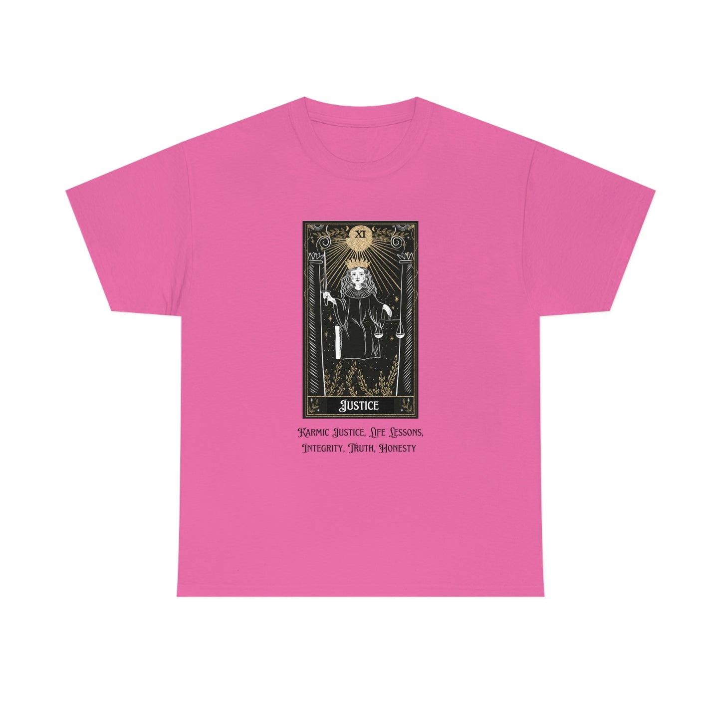 Justice Tarot Card Unisex Heavy Cotton Tee