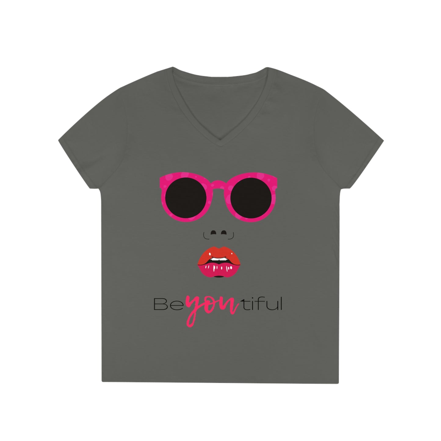 Be You Tiful Beauty Ladies' V-Neck T-Shirt