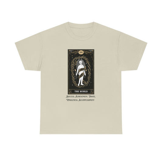 The World Tarot Card Unisex Heavy Cotton Tee