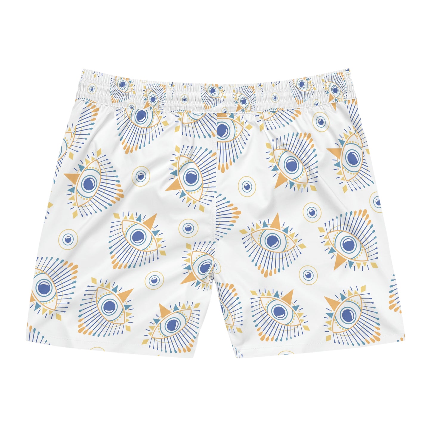 Golden Mal de Ojo Men's Mid-Length Swimsuit Shorts (AOP)