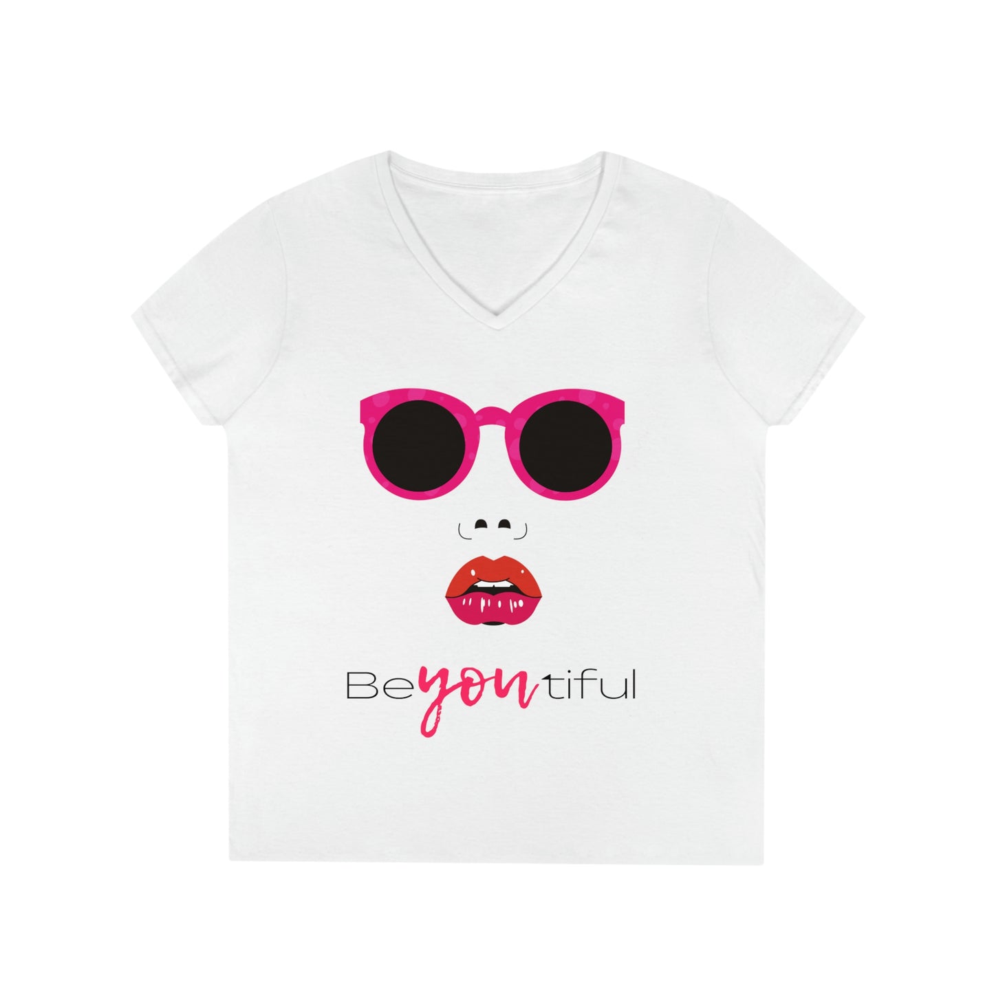 Be You Tiful Beauty Ladies' V-Neck T-Shirt