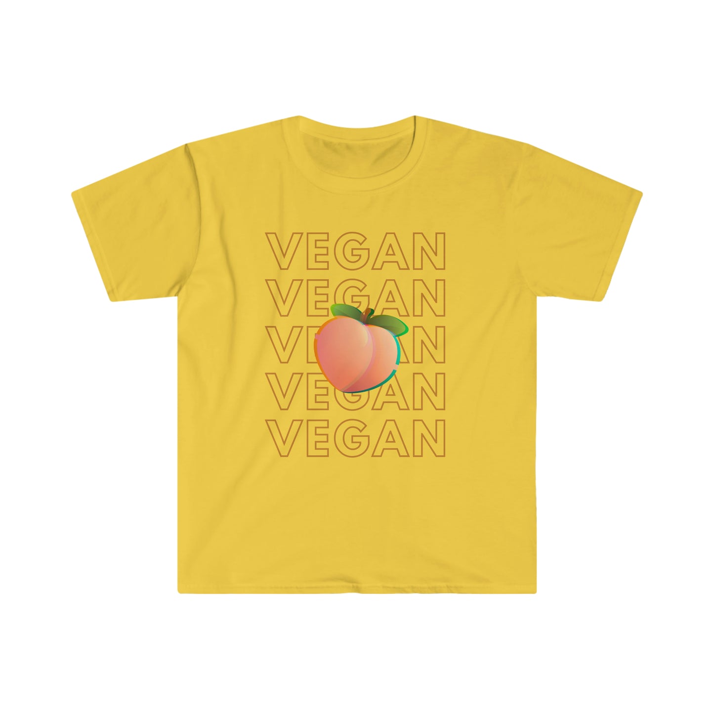 Peach Vegan Unisex Softstyle T-Shirt