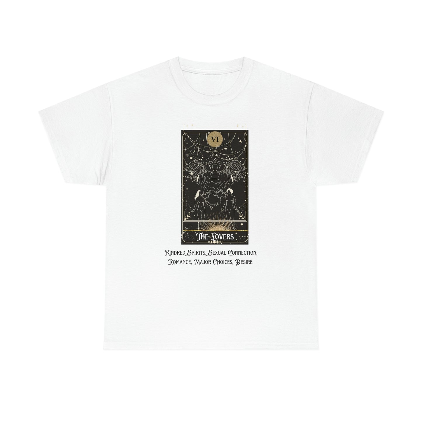 The Lovers Tarot Card Unisex Heavy Cotton Tee