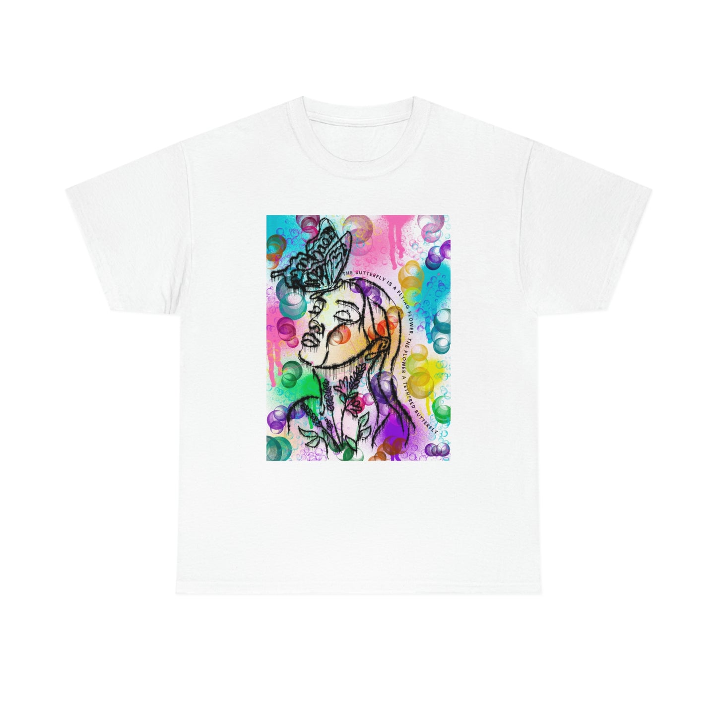 Blossoming butterfly take flight Unisex Heavy Cotton Tee