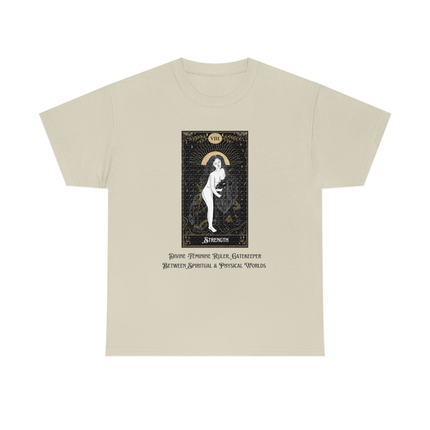 Strength Tarot Card Unisex Heavy Cotton Tee