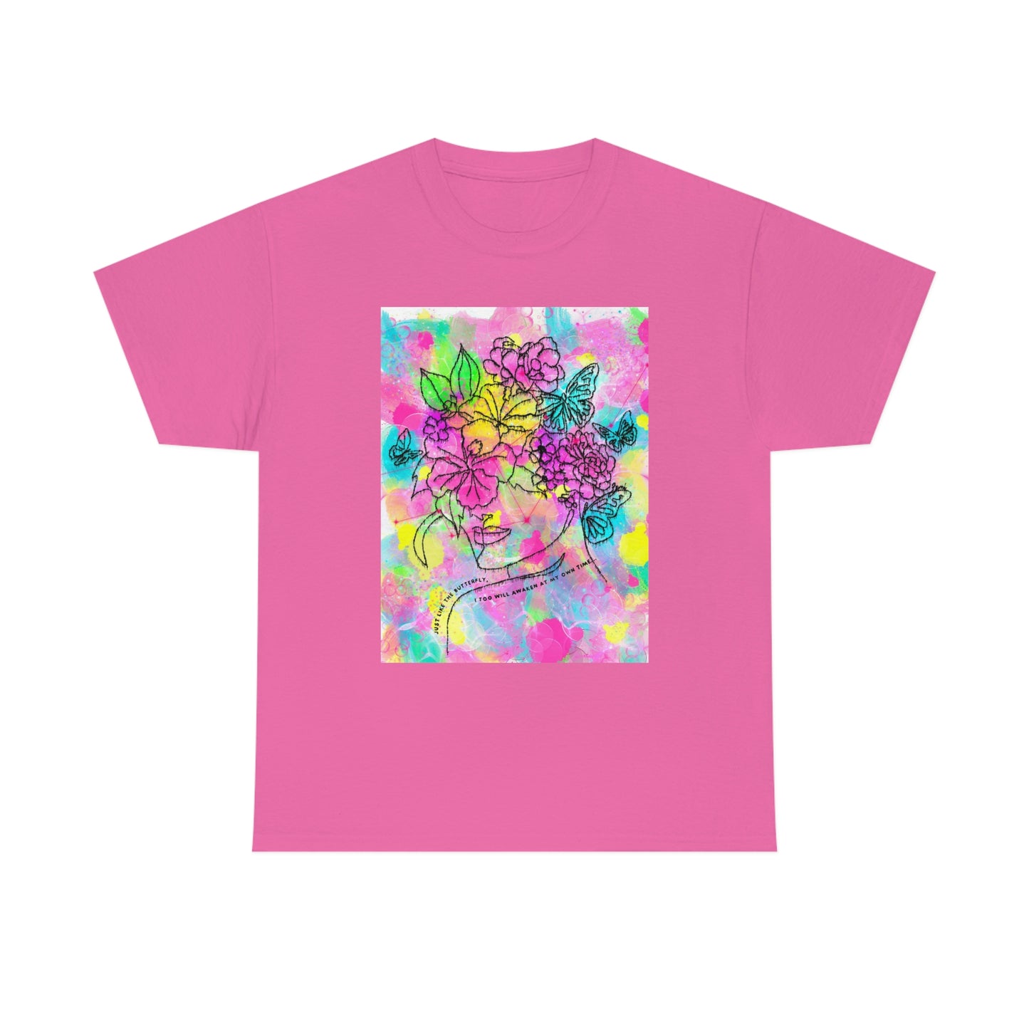 Blossoming Butterfly Awaken Unisex Heavy Cotton Tee