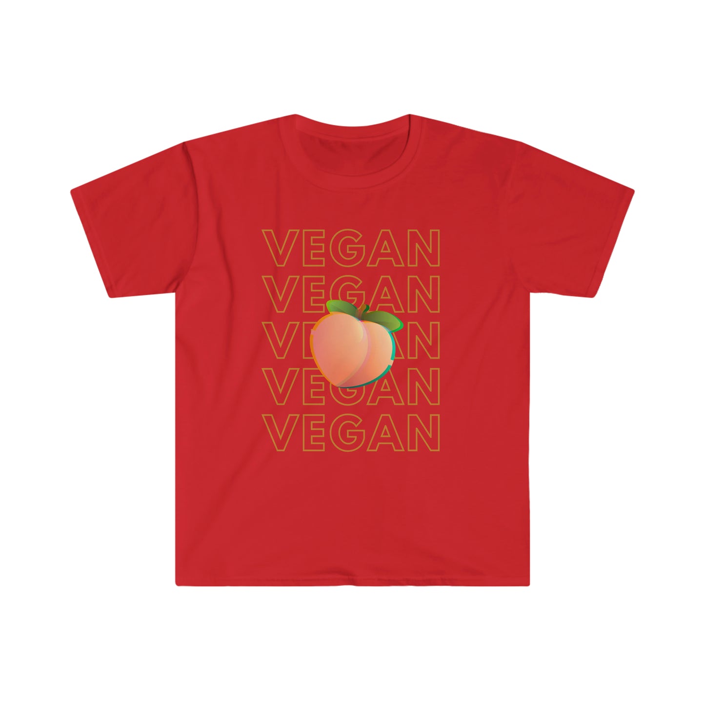 Peach Vegan Unisex Softstyle T-Shirt