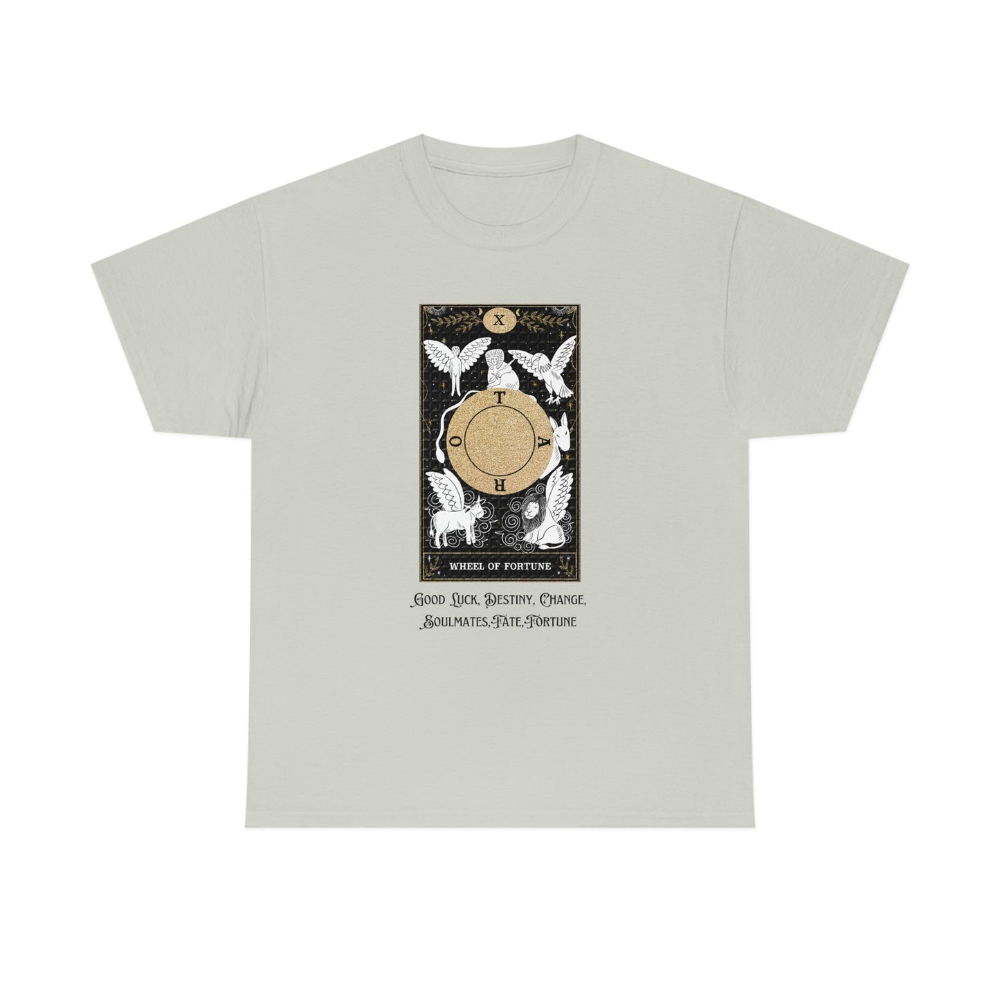 Wheel of Fortune Tarot card Unisex Heavy Cotton Tee