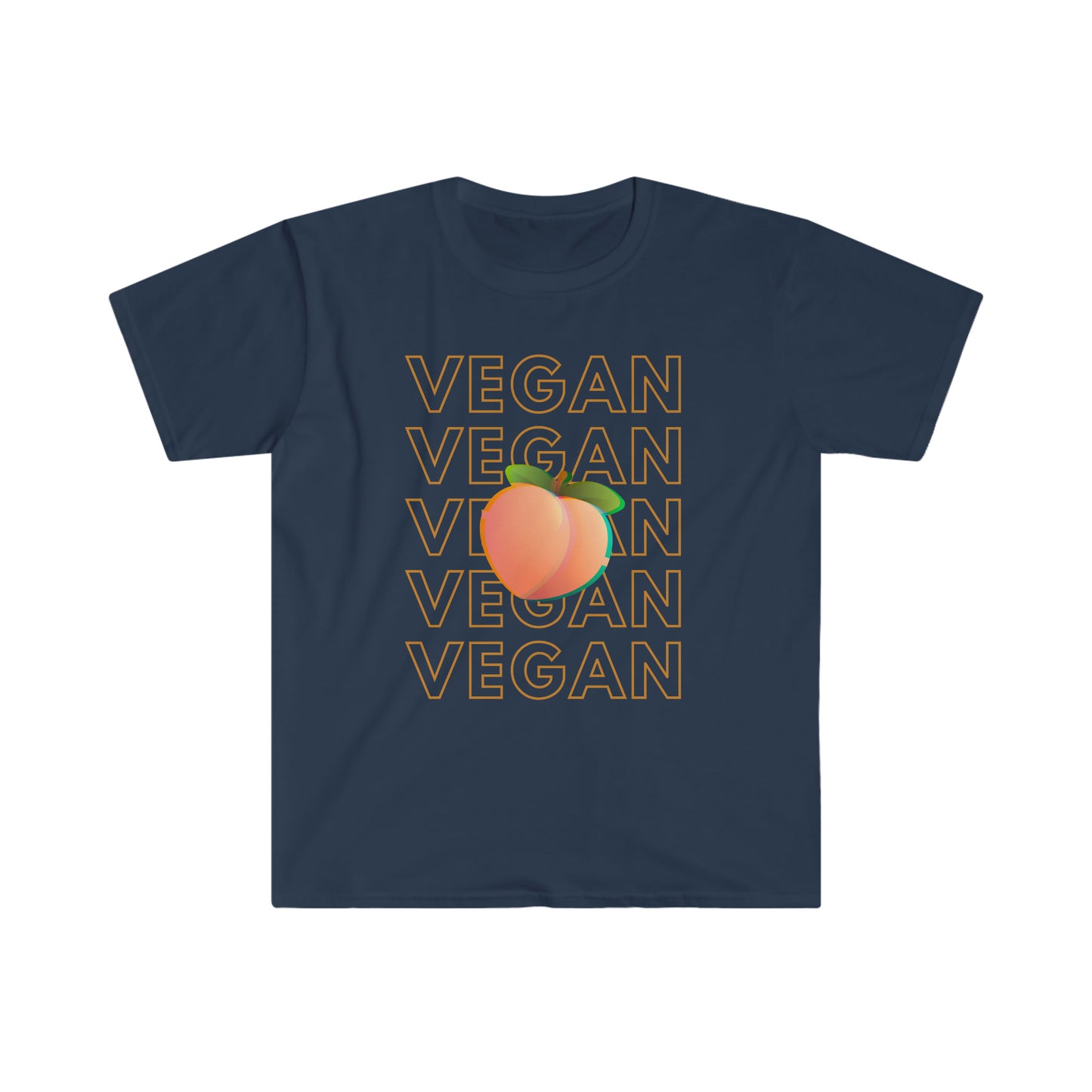 Peach Vegan Unisex Softstyle T-Shirt