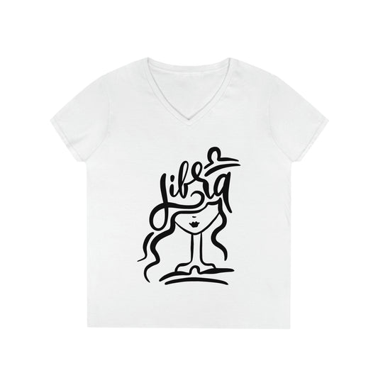 Libra Zodiac Ladies' V-Neck T-Shirt