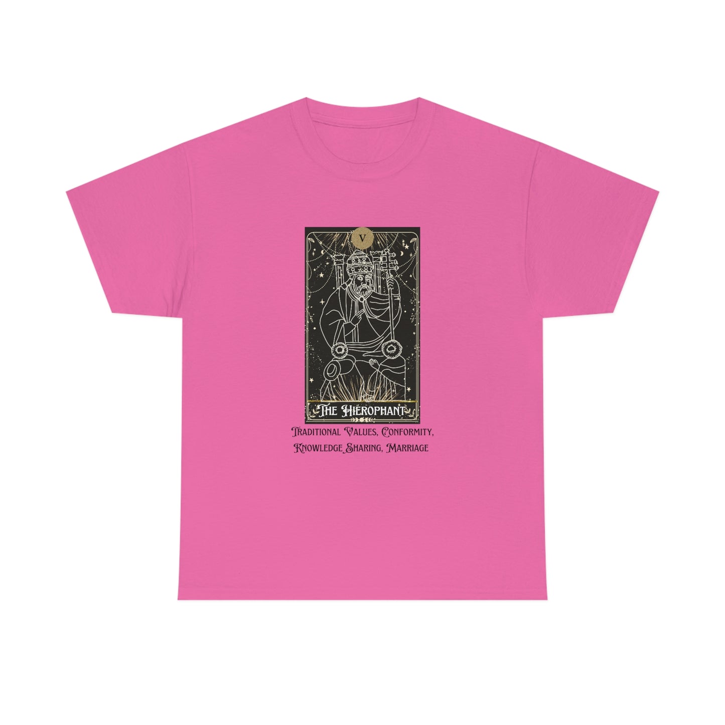 The Hierophant Tarot Card Unisex Heavy Cotton Tee